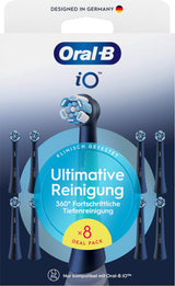Braun Oral-B Io Ultimate Cleaning Pack De 8, Accesorio De Cepillo Negro, Eliminación Superior De Placa 8700216778640