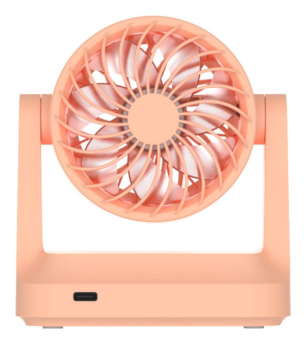Muitomas Desk Mini Portable Fan With Usb-C Charge Peach Fuzz Deskfanpf