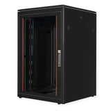 Roline 19-Zoll Netzwerkschrank Pro 22 He, 800x800 Bxt Glastr Schwarz
