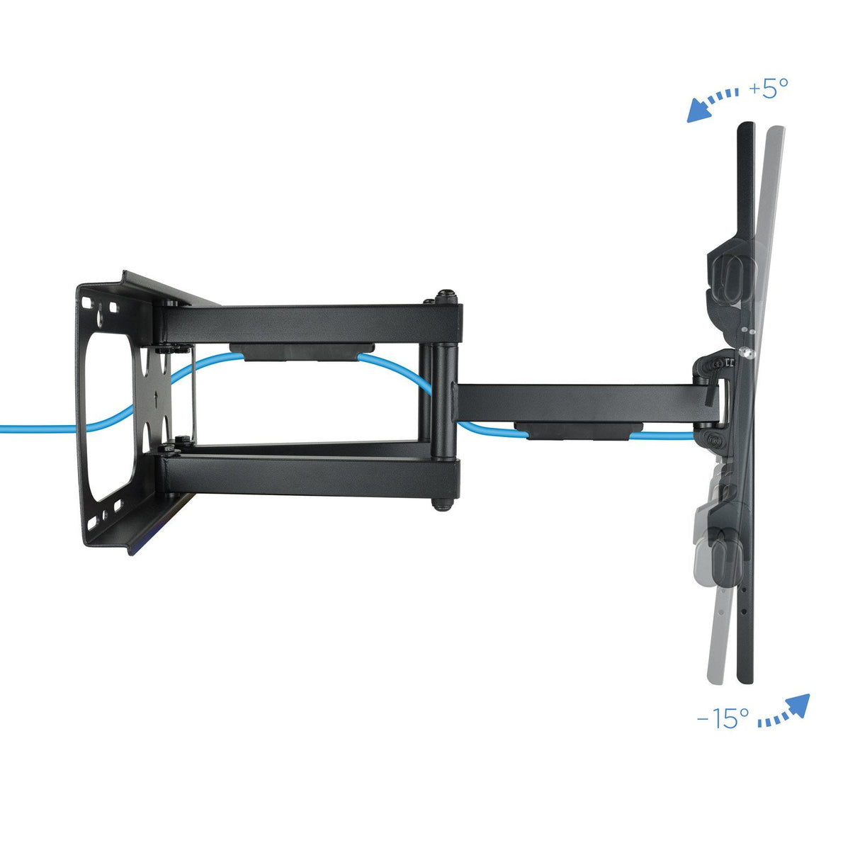 Tooq Soporte De Pared Con Doble Brazo Articulado Para Tv De 37"-90" - Giratorio E Inclinable - Peso Max 75kg - Vesa