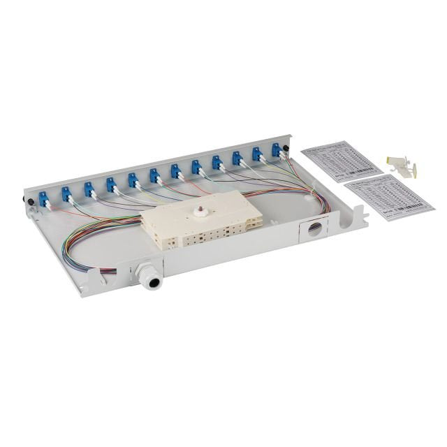 Efb Spleibox Gr Ausziehbar Lc Apc Os2 12xpigtails Abgesetzt & 6xduplex-Kupplung
