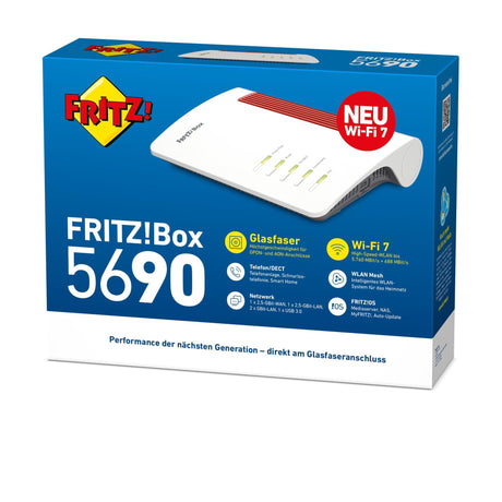 EAN 4023125030963 - Box 5690 router inalámbrico 2.5 Gigabit Ethernet Doble banda (2,4 GHz / 5 GHz) Rojo, Blanco imagen 4
