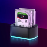 Usb3.0 Dual Bay Hdd Clone - Docking Station With Rgb - Gaming Design - Warranty: 24m