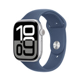 Apple Watch Series 10 Gps 46mm Silver Alu Case, Denim Sport Band M/L Eu Mwwm3