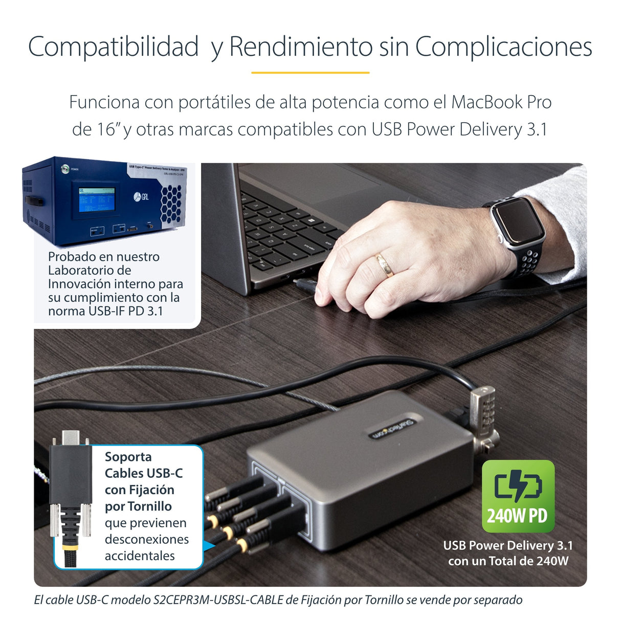 Cargador Usb-C De 4 Puertos