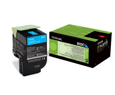 EAN 0734646475556 - Lexmark 802C cartucho de tóner 1 pieza(s) Original Cian imagen 1