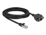 Delock Netzwerk Verlängerungscable S Ftp Rj45 Stecker Zu Rj45 Buchse Cat.6a 3 M Schwarz