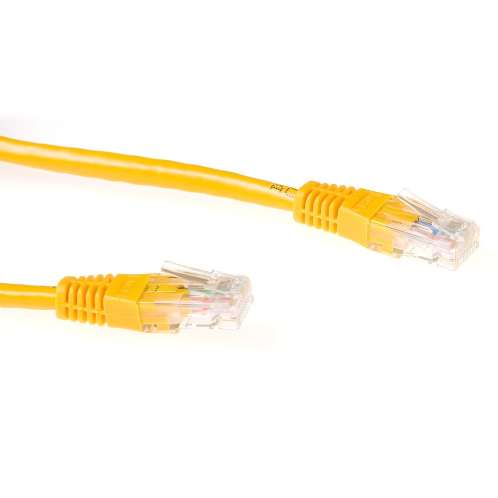 Latiguillo Cat 6, U-Utp,  0.50 M, Amarillo, Pvc, Contactos Rj-45 50? Oro. Act