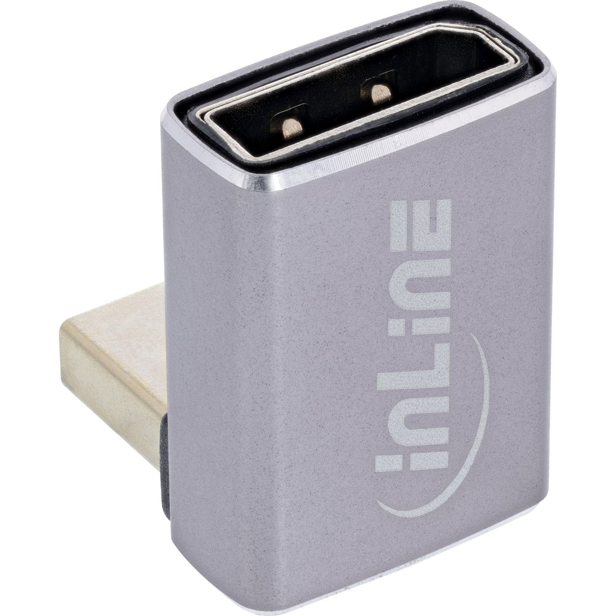 Inline® Displayport 1.4 Adapter, Displayport Male/Female, 90° Downwards, 8k Uhd