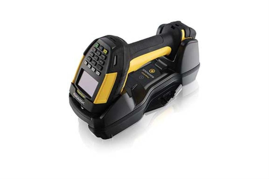 Lector De Códigos De Barras Portátil  Datalogic Pm9600-Dkhp433rk10  1d/2d Laser Negro, Amarillo