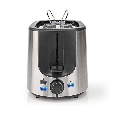 EAN 5412810336272 - Nedis KABT300EAL tostadora 7 2 rebanada(s) 1000 W Aluminio, Negro imagen 2