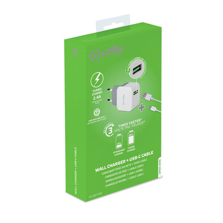 EAN 8021735723882 - Celly TCUSBTYPEC cargador de dispositivo móvil Universal Blanco USB Interior imagen 3