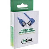 Cable Redondo Inline Sata De 6 Gb/S Azul En Ángulo Recto De 90° Con Pestillos De 0,5 M