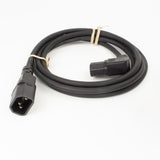 Powercord C14 - C15 (Angled Right) Iec60320 Negro 2 M