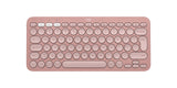 Teclado Inglés Logitech Pebble Keys 2 K380s Rf Wireless + Bluetooth Qwerty Internacional De Ee.Uu. Rosa