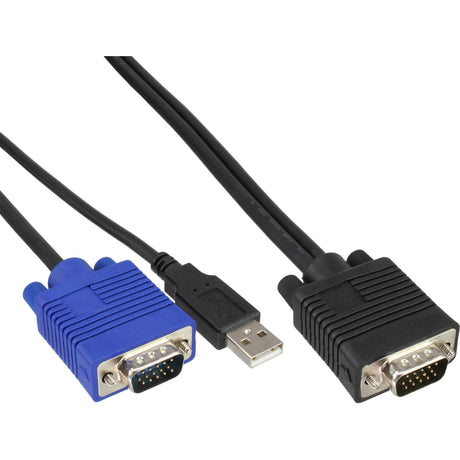 EAN 4043718072187 - InLine 4043718072187 cable para video, teclado y ratón (kvm) Negro, Azul 1,8 m imagen 1