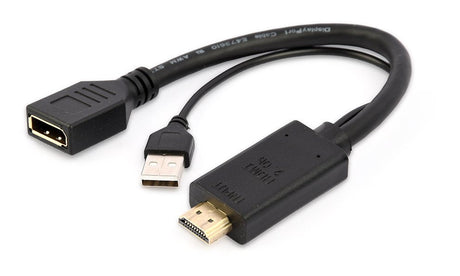 EAN 8716309121484 - Gembird A-HDMIM-DPF-01 adaptador de cable de vídeo 0,1 m HDMI tipo A (Estándar) DisplayPort + USB Type-A  imagen 2