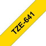 EAN 0012502625957 - Brother TZE-641 cinta para impresora de etiquetas Negro sobre amarillo imagen 1