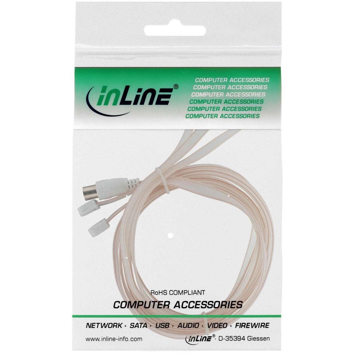 Antena Dipolo Inline Para Fm Con Acoplamiento Iec 75 Ohms