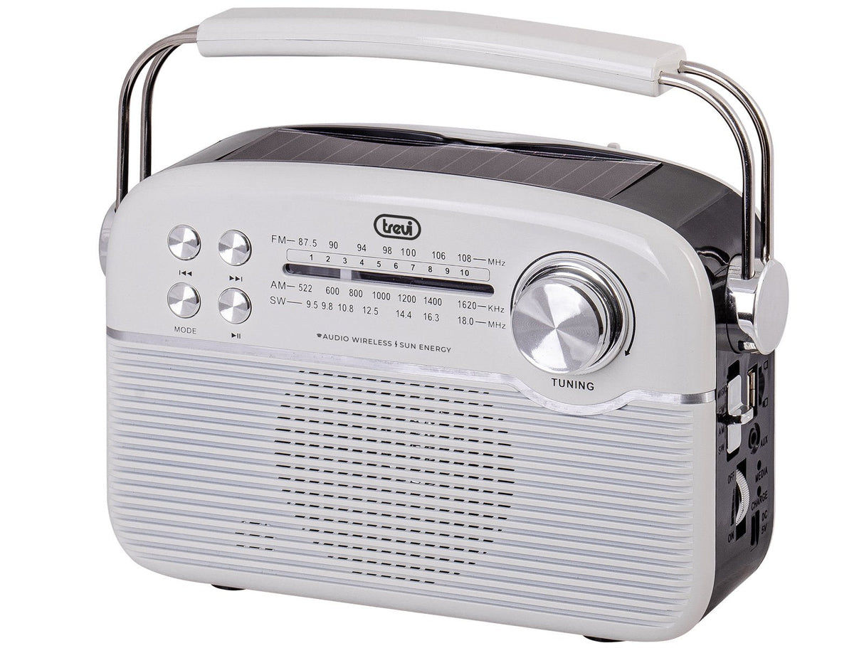 Radio Trevi Ra 7f50 Bt Portable Carga Solar+Aw+Sd Tif. White