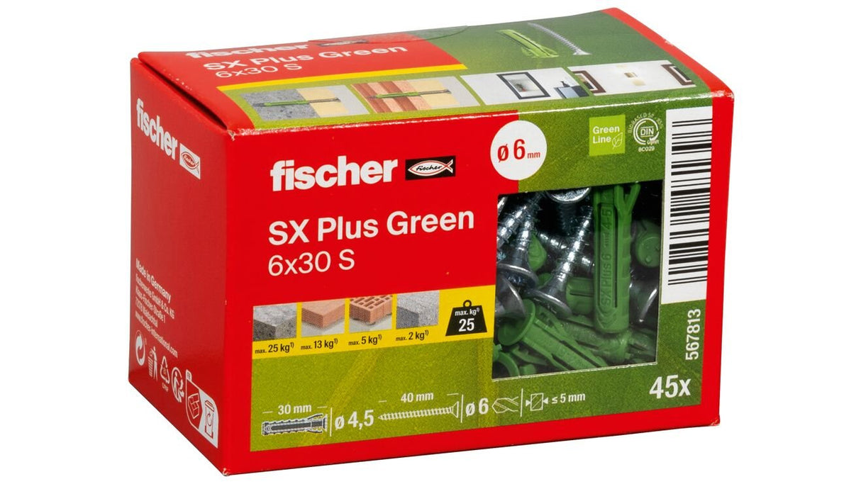 Fischer Dübel Sx Plus Green 6x30 S
