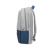 Mochila Riva Nb Prater 17.3" 7567 Gris/Azul Oscuro