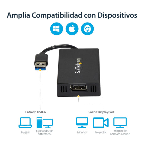 EAN 0065030858380 - StarTech.com USB32DP4K Adaptador gráfico USB 3840 x 2160 Pixeles Negro imagen 10