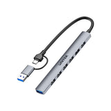 EAN 4894160057525 - UNITEK H1209AGY01 hub de interfaz USB Tipo C 5000 Mbit/s Gris imagen 1