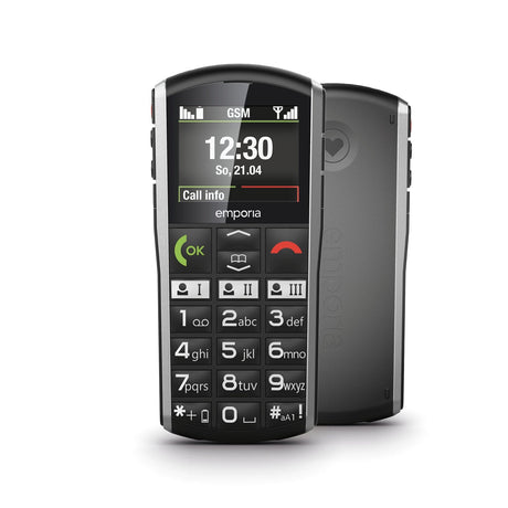 EAN 9005613161194 - Emporia emporiaSIMPLICITY 5,08 cm (2") 90 g Negro, Plata Teléfono para personas mayores imagen 1