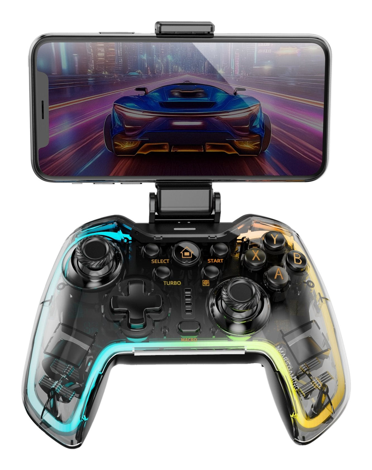 EAN 8435693109709 - Mars Gaming MGP-BT2 Negro, Transparente Bluetooth/USB Gamepad Analógico/Digital Android, Nintendo Switch, imagen 1