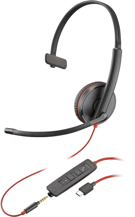 EAN 0197497213805 - Poly Blackwire C3215 Monaural Headset +Carry Case (Bulk) Alámbrico Diadema Oficina/Centro de llamadas USB imagen 1