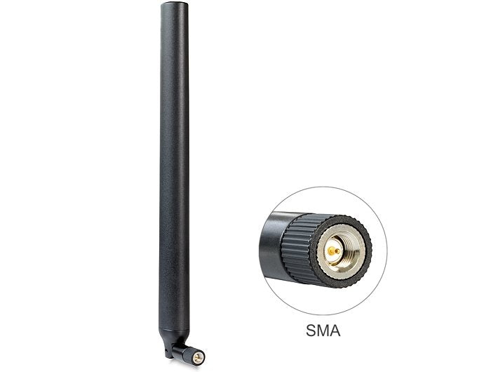 Antena Delock Lte Sma  0.1 - 4.5 Dbi Omnidirecional Con Union Flexible