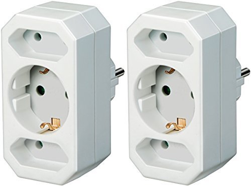 Brennenstuhl Brenn-1508050 Adaptador De Enchufe Eléctrico Tipo C (Europlug) Blanco