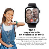 Savefamily Reloj Inteligente Infantil Savewatch Plus 2 - Pantalla Amoled - Carcasa Blanca - Correa Tela Ocean