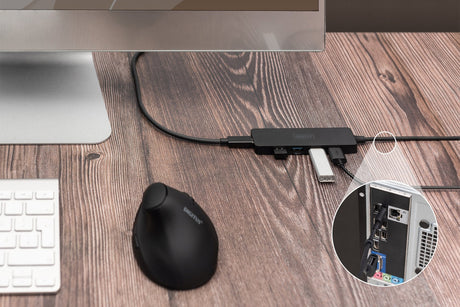 EAN 4016032489214 - Digitus DA-70236 hub de interfaz USB 3.2 Gen 1 (3.1 Gen 1) Type-A + Type-C 12000 Mbit/s Negro imagen 2