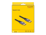 Delock 80603 Cable Displayport 8k 60 Hz 5 M Metal Lila