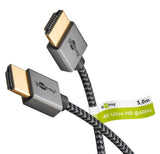 Goobay Plus Slim High-Speed-Hdmi-Cable Mit Ethernet, 4k @ 60hz (Gris, 3 Meter) 75754