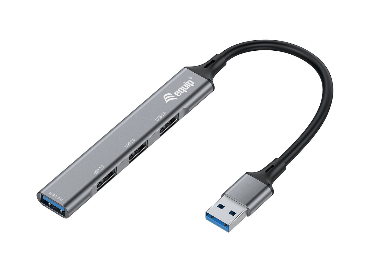 Hub Usb Equip Life Usb  1 Puerto Usb 3.0 3 Puertos Usb 2.0 Carcasa Aluminio