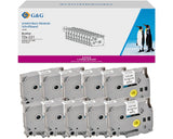 G&G 10 Schriftbänder Compatible Zu Brother Tze-221