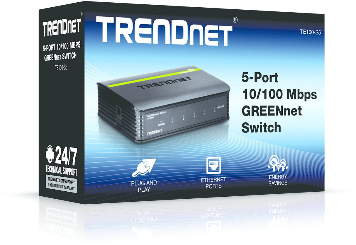 EAN 0710931204179 - Trendnet 5-Port 10/100Mbps Switch No administrado imagen 4