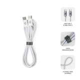 Cable Plus 100w Usb-C/Usb-C 1 M Blanco Subblim 100w/ Longitud: 1m/  Usb-C &Harr; Usb-C/ Pd 3.0 Y Qc 3.0,
