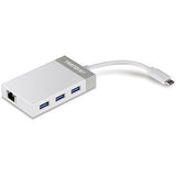 EAN 0710931180169 - Trendnet TUC-ETGH3 base para portátil y replicador de puertos USB 3.2 Gen 1 (3.1 Gen 1) Type-C Gris, Blan imagen 3