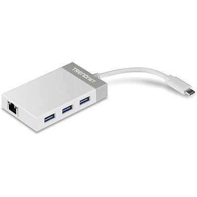 EAN 0710931180169 - Trendnet TUC-ETGH3 base para portátil y replicador de puertos USB 3.2 Gen 1 (3.1 Gen 1) Type-C Gris, Blan imagen 3