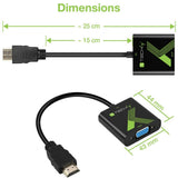 Techly Idata Hdmi-Vga2 Adaptador Hdmi A S-Vga D-Sub15 M/F