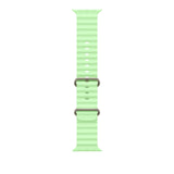 49mm Neon Green Ocean Band - Natural Titanium Finish
