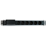 Techly I-Case Strip-16sh Regleta De Alimentación 19' 1.5u X6 - Enchufes Schuko