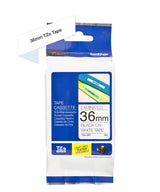 Brother Cinta Mecanográfico Negro Sobre Blanco Tze-261 Tz-261 36 Mm X 8 M, Laminado