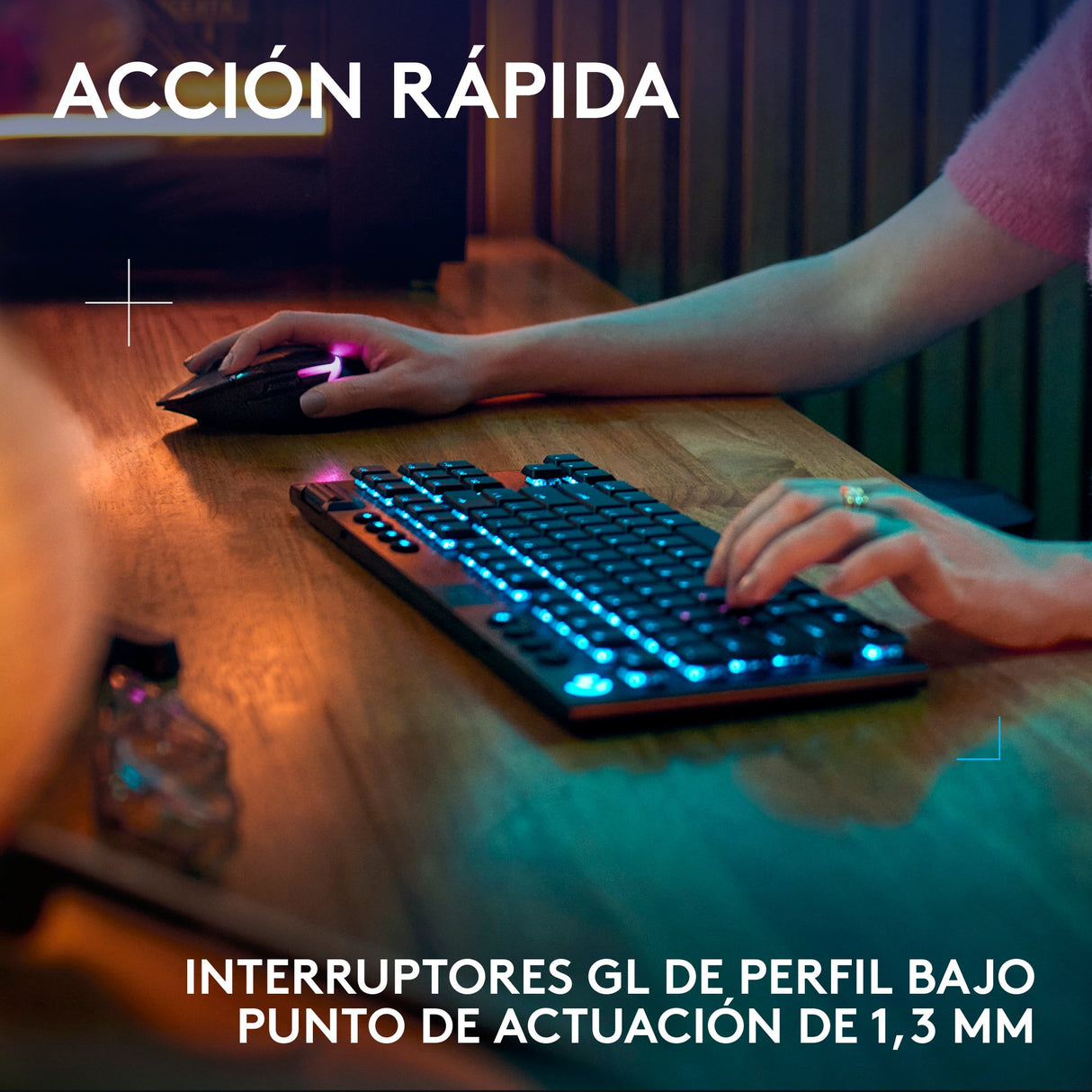 EAN 5099206121775 - Logitech G G915 X LIGHTSPEED TKL teclado Juego USB + RF Wireless + Bluetooth QWERTY Español Negro imagen 3