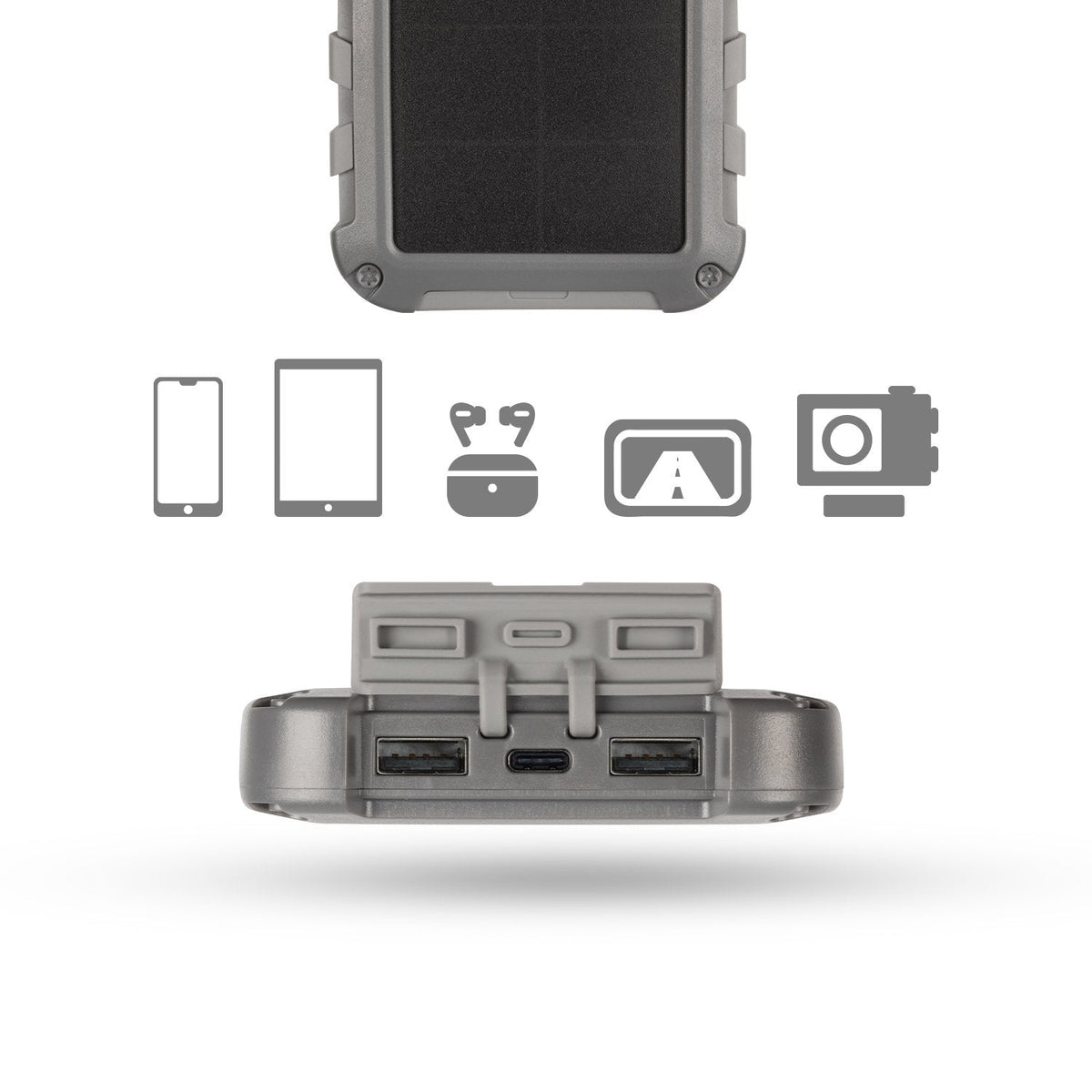 Powerbank Solar 10000mah Xtorm Fs405 Gris Oscuro Y Azul