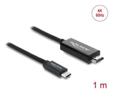 Delock Koaxiales Usb Tipo-C? A Cable Hdmi (Dp Alt Mode) 4k 60 Hz Con Geflechtma